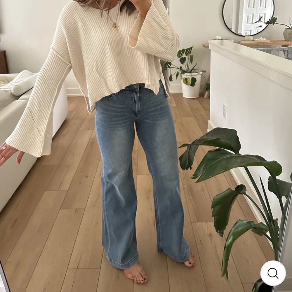 By Together Wide Leg Denim Pants
